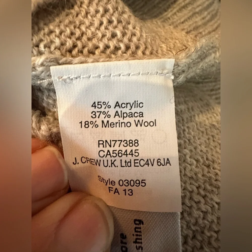NWOT J.Crew Alpaca Merino Embellished Sweater XS | Jewel Neck Short Sleeve